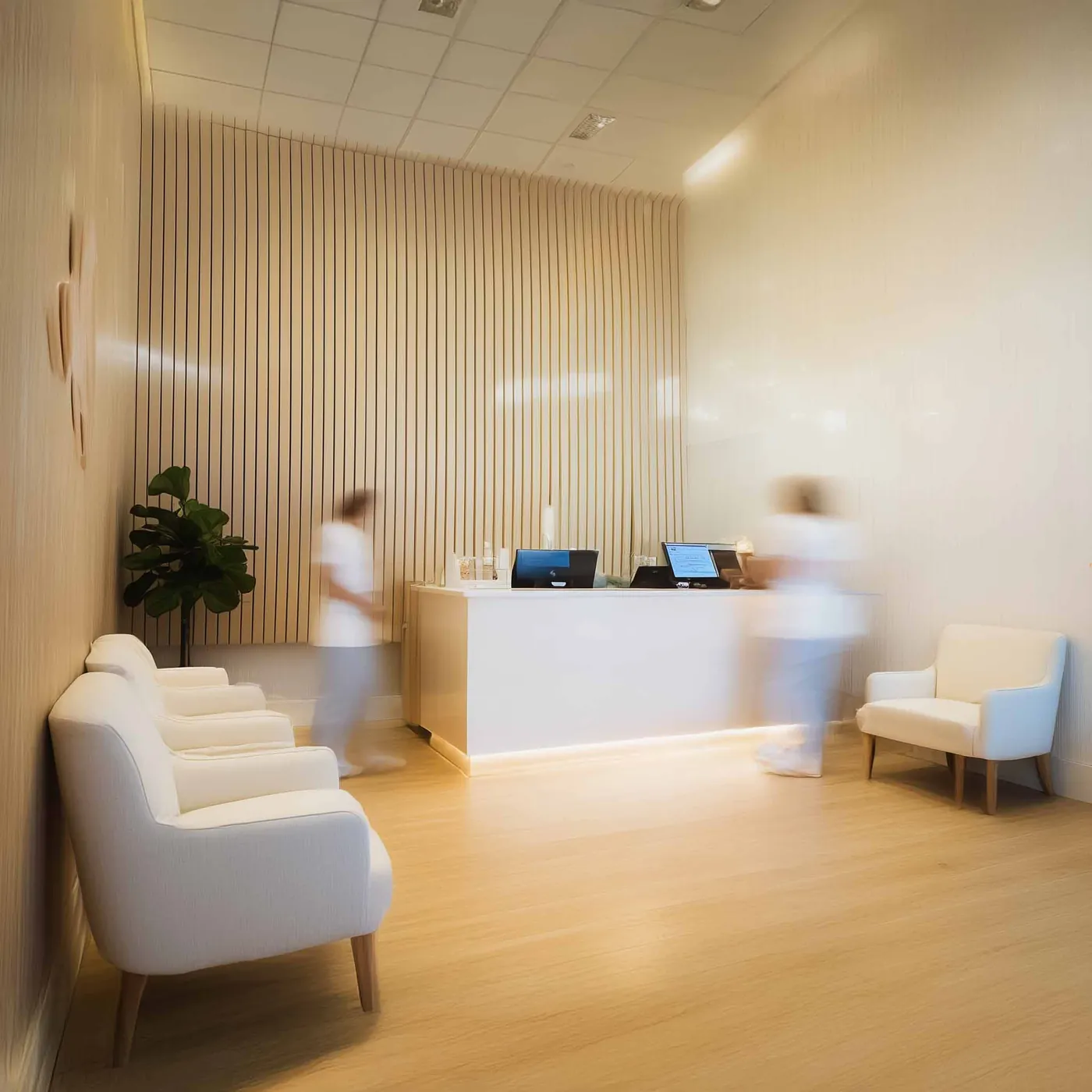 The ReGlow Wellness clinic lobby